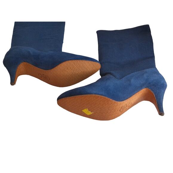 Vintage Candies Denim Twist Navy Indigo Boots Size 6.5 Box READ - Picture 12 of 16